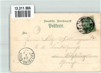 W3000 Hannover Gruss aus Kriegerdenkmal Georgstr. Tandem Fahrrad 1900 Lithographie / Künstlerkarte