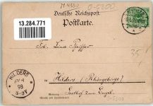 O5300 Weimar , Thür Ort lt. Stempel Studentenwappen 1898 Lithographie