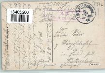 W7972 Isny im Allgäu Panorama als Fächer, Felle? Fächer 1915