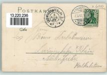 60308 W6000 Frankfurt am Main 1907 Kabinettfoto Prägedruck Friedrich Stoltze Brief Feder Tintenfass Wappen Lithographie