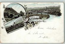 9500 Villach-Innere Stadt 1900 Lithographie Landskron Maria Gail