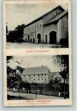 02708 O8701 Obercunnersdorf b Löbau 1914 - Gasthof, Erbgericht - Menschen vor den Häusern AK