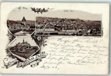 74523 W7170 Schwäbisch Hall 1902 Lithographie Vorläufer Druck 1890-1895 Comburg