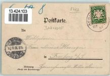 97447 W8723 Gerolzhofen 1898 Lithographie Bahnhof Marktplatz