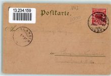 60308 W6000 Frankfurt am Main 1897 Lithographie Gruss aus Postgebäude Börse AK