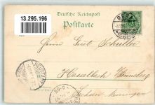 07545 O6500 Gera 1897 Gebrauchsspuren Lithographie Haupt-Postamt Real-Gymnasium St Johanniskirche