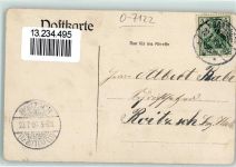 04451 O7122 Borsdorf a d Parthe 1906 Gebrauchsspuren Partie der Parthe und im alten Dorf AK