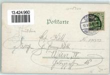 01796 O8300 Pirna 1905 Lithographie Schloss Sonnenstein Bismarck-Denkmal Gartenstraße Bahnhof