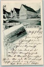 75446 W7135 Wiernsheim 1898 - Gasthaus Zum Waldhorn