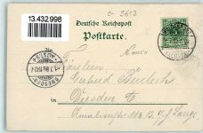 08396 O9611 Waldenburg , Sachs 1898 Lithographie Fürstl. Villa Gasthaus Grünefeld Bad Eingang zum Fürstl. Park Ort lt. Stempel