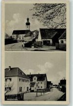84085 W8301 Niederleierndorf Gebrauchsspuren Hauptstraße Kirche Maria Himmelfahrt