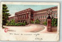 W1000 Berlin Mitte Königl. techn. Hochschule Lithographie Privatganzsache 1901 Gebrauchsspuren