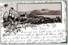 83703 W8184 Gmund a. Tegernsee 1899 Lithographie Tracht Ottmar Zieher