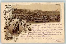 77704 W7602 Oberkirch , Baden 1899 Lithographie Petersthaler Trachtenpaar