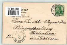 24103 W2300 Kiel , Ostsee 1903 Prägedruck Kaiserliche Werft Fabrik Fisch Gruss