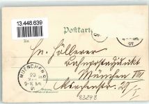 83278 W8220 Traunstein , Oberbay 1897 Lithographie Bad Empfing Brunnen Kirche Bergsteiger Gruss Blumen Bock