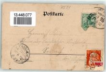 77833 W7583 Ottersweier 1902 Gebrauchsspuren Wallfahrtskirche Marialinden Inneres Gruss Blumen Bahnpost Zug Nr.75