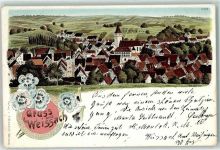 71287 W7251 Weissach , Württ 1906 Lithographie