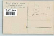 98701 O6314 Neustadt a Rennsteig 1906 - Christs Hotel , Teilansicht AK