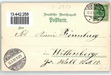 19348 O2910 Perleberg 1899 - Forsthaus Alte Eiche Kriegerdenkmal Rathaus u. Kirche Markt mit Roland