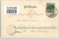 01877 O8500 Bischofswerda 1901 Lithographie Kirche Post Raat Gruss Bumen Fabrik