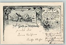 08523 O9901 Meßbach b Plauen, Vogtl 1899 Künstlerkarte Gruss aus - Ruderls Restaurant , gute Erhaltung AK