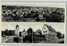 71272 W7253 Malmsheim - Kirche Rathaus Gasthaus Zur Eisenbahn