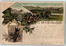 99734 O5500 Nordhausen , Thür 1898 - Wilhelmshöhe Braunbärengehege Gasthaus Wilhelmshhöhe