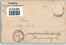 50667 W5021 Köln Altstadt-Nord 103 1904 Lithographie / Prägedruck Passepartout Engel Panorama von Deutz gesehen