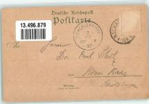 69239 W6918 Neckarsteinach 1897 Gebrauchsspuren Burg Schwalbennest Cafe Neckarschleife Lithographie