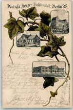 10115 W1000 Schöneberg 1899 Künstlerkarte Deutsche Krieger Fechtanstalt Glückburg i. Römhild Canth Renthe Fink Haus i. Osnabrück Blätter