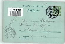 17489 O2200 Greifswald , Hansestadt 1898 Lithographie Gruss Häuser Laterne
