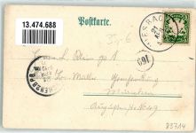 83714 W8160 Miesbach 1901 Lithographie Bahnhof Eisenbahn