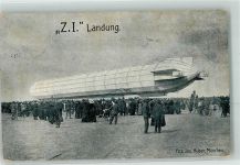 Luftschiff Z I Landung Zeppelin-Original-Aufnahme Serie II Nr 7 Zeppelin 1909