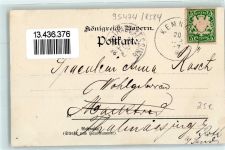 95478 W8584 Kemnath 1898 Lithographie Stadtwappen Lichtenhof mit Anzenstein