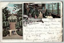 29221 W3100 Celle 1897 Lithographie Gasthaus u. Sommertheater Wintergarten Berggarten