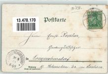 03238 O7980 Finsterwalde 1901 Lithographie Markt Bahnhof Berliner Straße Schloss