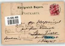 67480 W6732 Edenkoben 1903 Lithographie König Ludwig Denkmal Korpsburg Villa Ludwigshöhe