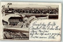 01936 O8293 Königsbrück Lithographie Hotel zum schwarzen Adler Baracken Lager