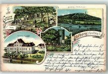 08107 O9512 Kirchberg , Sachs 1903 Lithographie Aussichtsturm Borberg Heilstätte Kramer