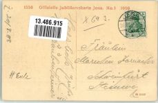 O6900 Jena 350 jährige Jubelfeier der Universität 1908 Kurfürst Johann Friedrich Der Grossmütige von Sachsen Off. Postkarte Nr 1 Eule