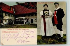 79736 W7884 Hottingen 1918 - Gasthaus zur Sonne Tracht Oldtimer