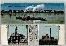 67547 W6520 Rheindürkheim - Raddampfer Rathaus Kriegerdenkmal Elektrizitätswerk