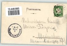 94032 W8390 Passau 1901 Prägedruck Wappen Blau Rot Schwarz Krone