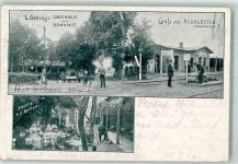 21614 W2150 Neukloster , Niederelbe 1909 Foto AK Gasthaus zum Bahnhof Garten Bahnhof