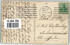 W2300 Kiel , Ostsee S.M.S. Lothringen Ort lt. Stempel Marine WK I 1914