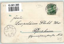 78048 W7730 Villingen -Schwenningen 1905 Lithographie Blütenblatt Altes Rathaus Turnhalle Münster Städt. Forsthaus