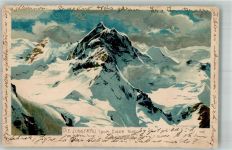 Die Jungfrau Verlag Künzli Diemer, Z. 1905 Lithographie / Künstlerkarte