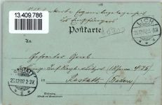35423 W6302 Lich , Hess 1902 Lithographie / Mondschein Gruss aus - Amtsgericht, Schloß, Giessener Str., Kirche