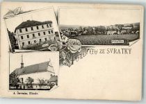 Svratka Swratka - Skola Schule Kostel Kirche Rose